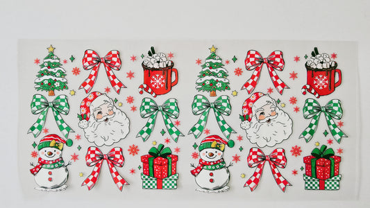 Santa, Snowman & Bows