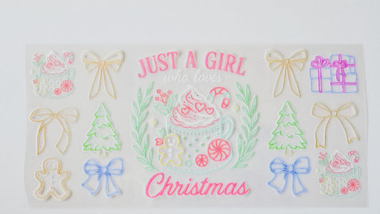 Neon Just a Girl Who Loves Christmas