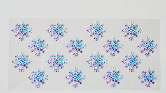 Blue & Pink Snowflakes