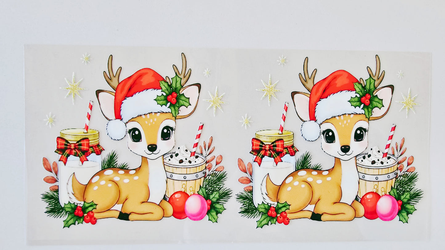 Deer with Santa Hat