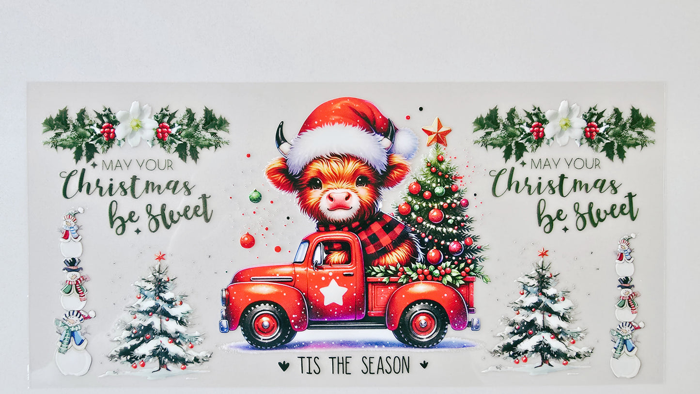May Your Christmas Be Sweet Highland Cow