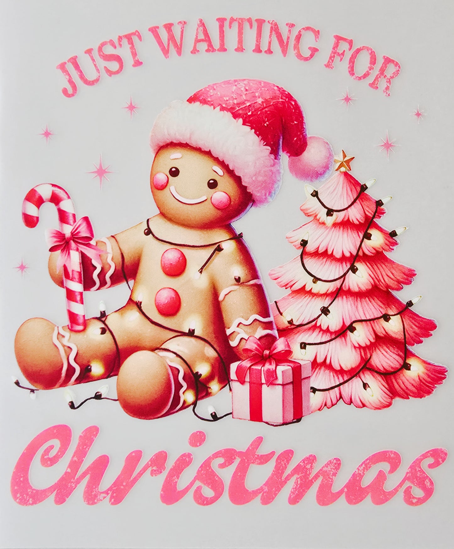 Pink Just Waiting for Christmas Gingerbread (Toddler)