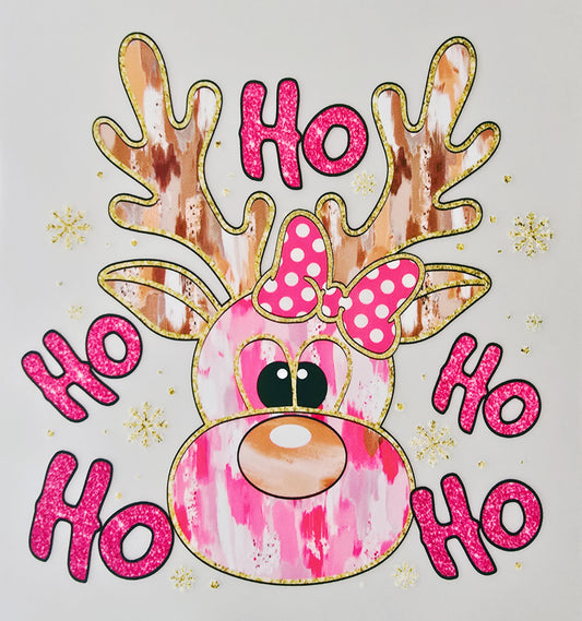 Pink Ho Ho Ho Reindeer (Toddler)