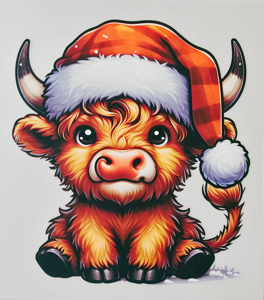 Santa Hat Highland Cow (Toddler)