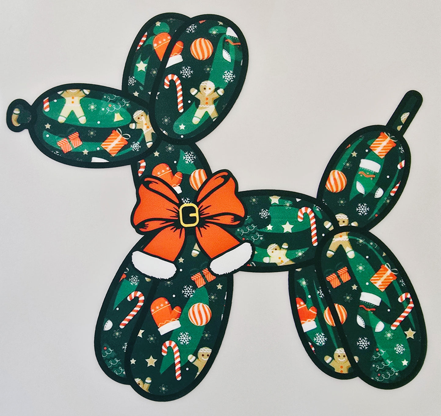 Green Christmas Balloon Dog (Kids)