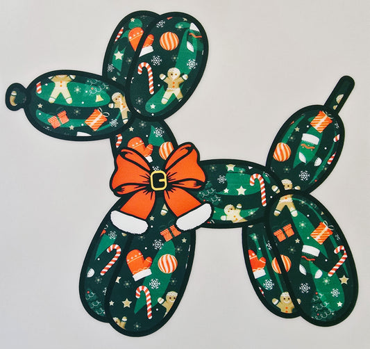 Green Christmas Balloon Dog (Kids)