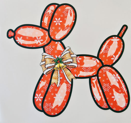 Red Christmas Balloon Dog (Kids)