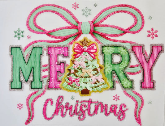 Pink & Green Merry Christmas