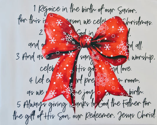 Rejoice Red Bow