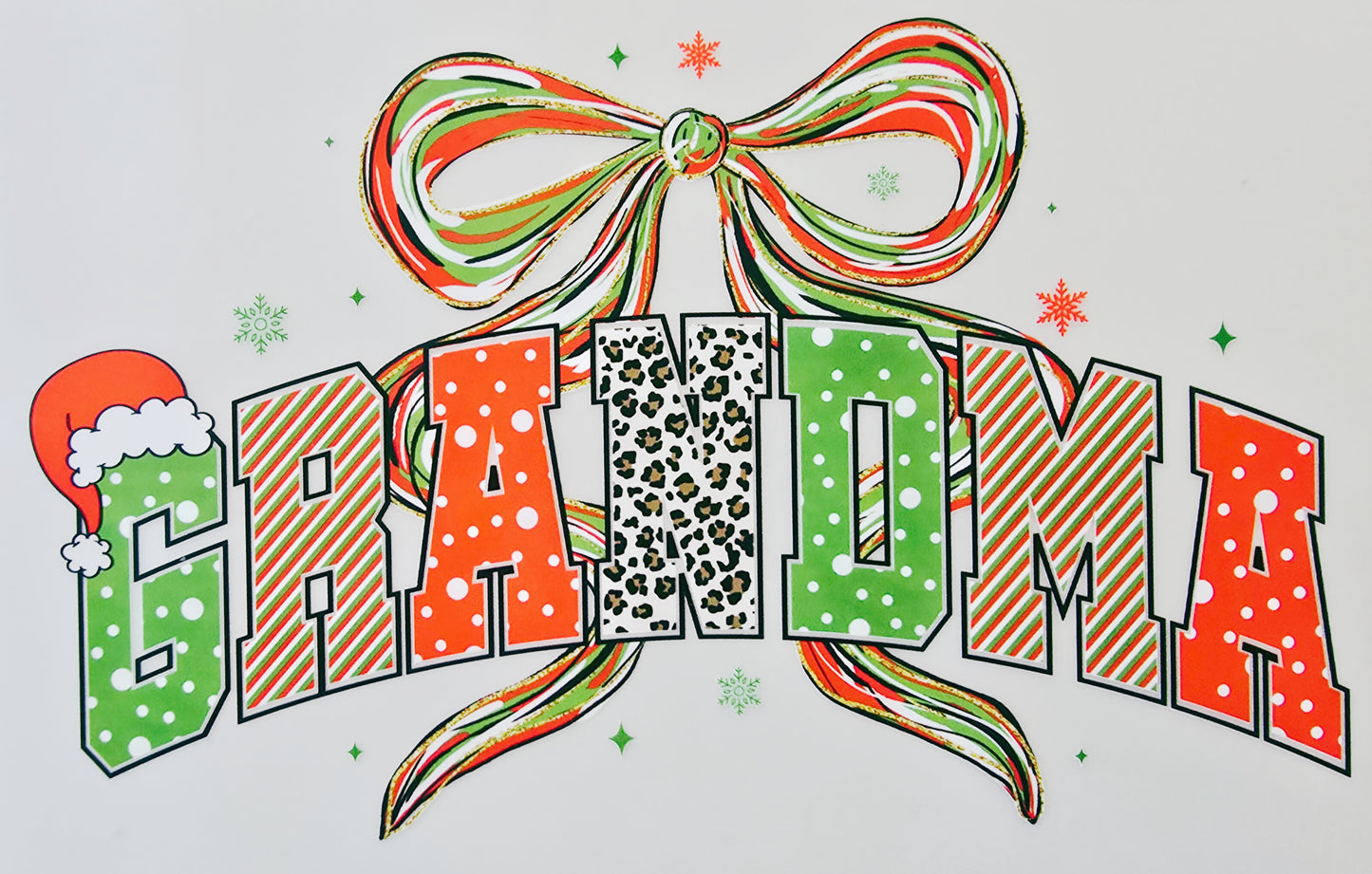 Christmas Grandma with Bow