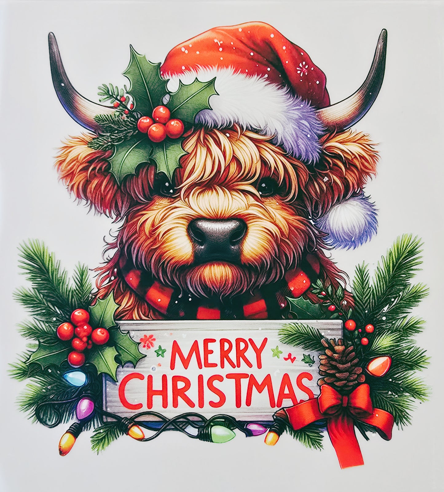 Merry Christmas Highland Cow