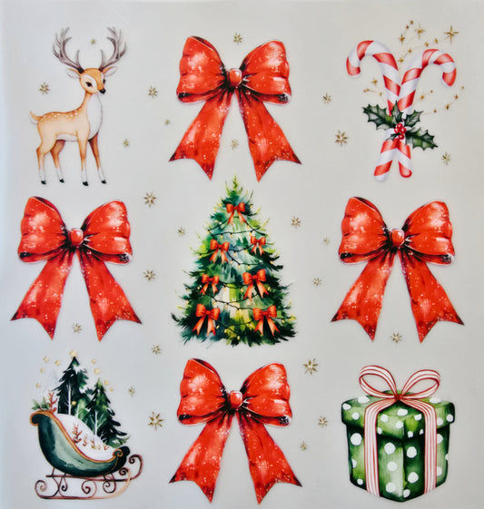 Reindeer, Trees & Bows