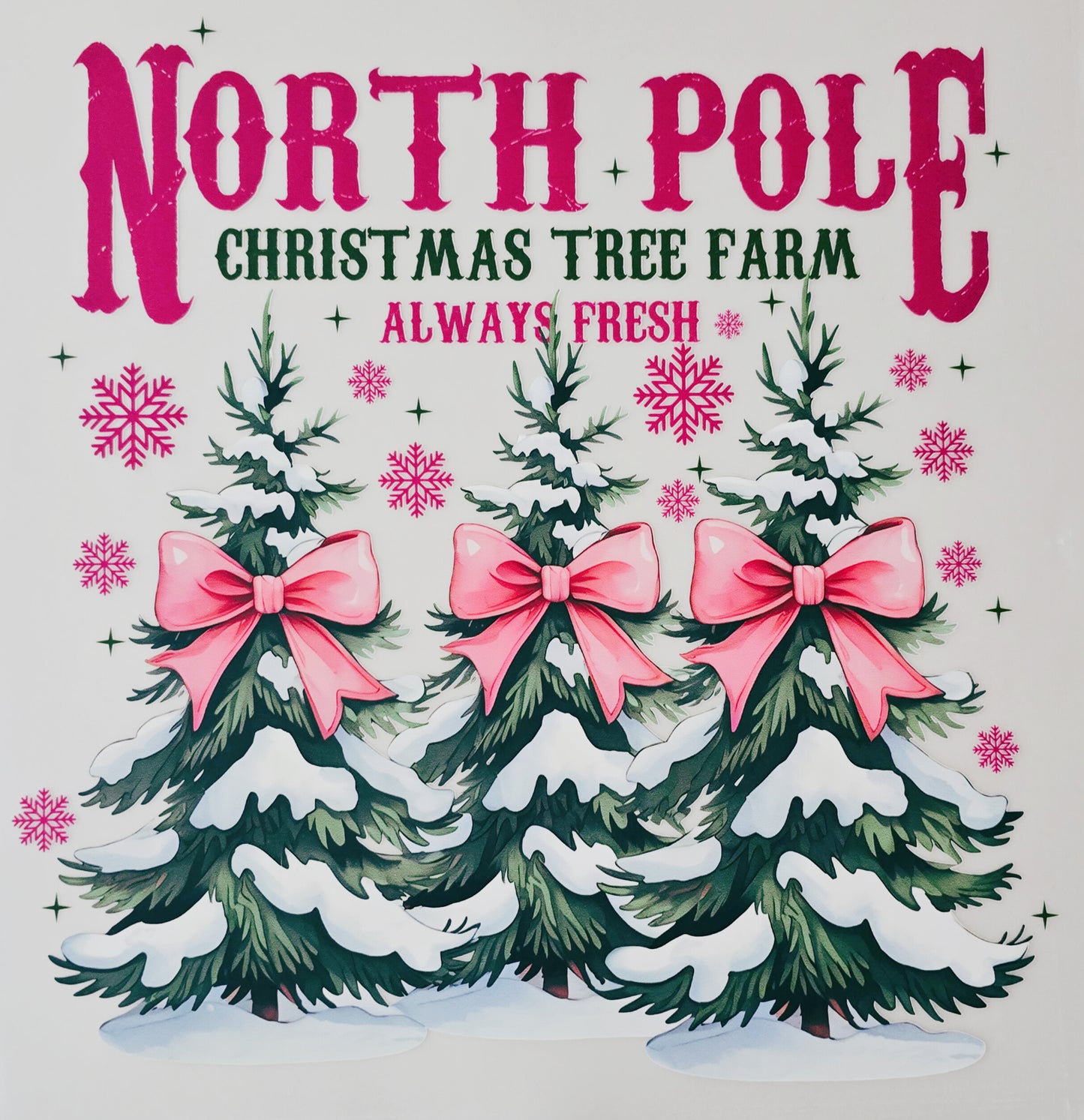 Pink North Pole Christmas Tree Farm