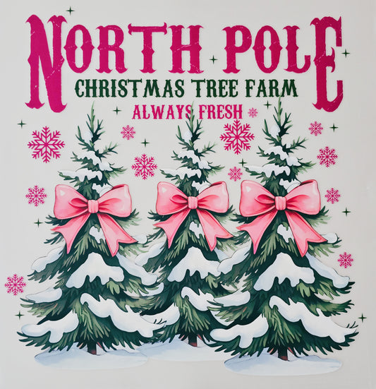 Pink North Pole Christmas Tree Farm