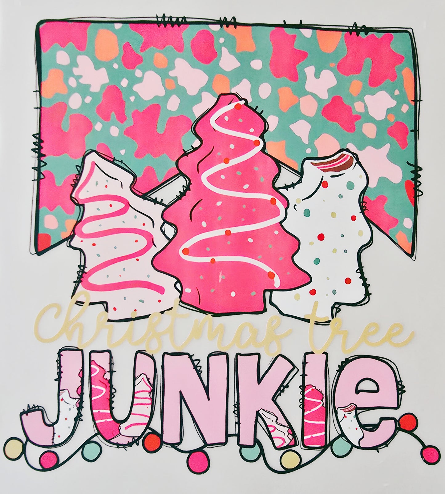 Pink Christmas Tree Cake Junkie