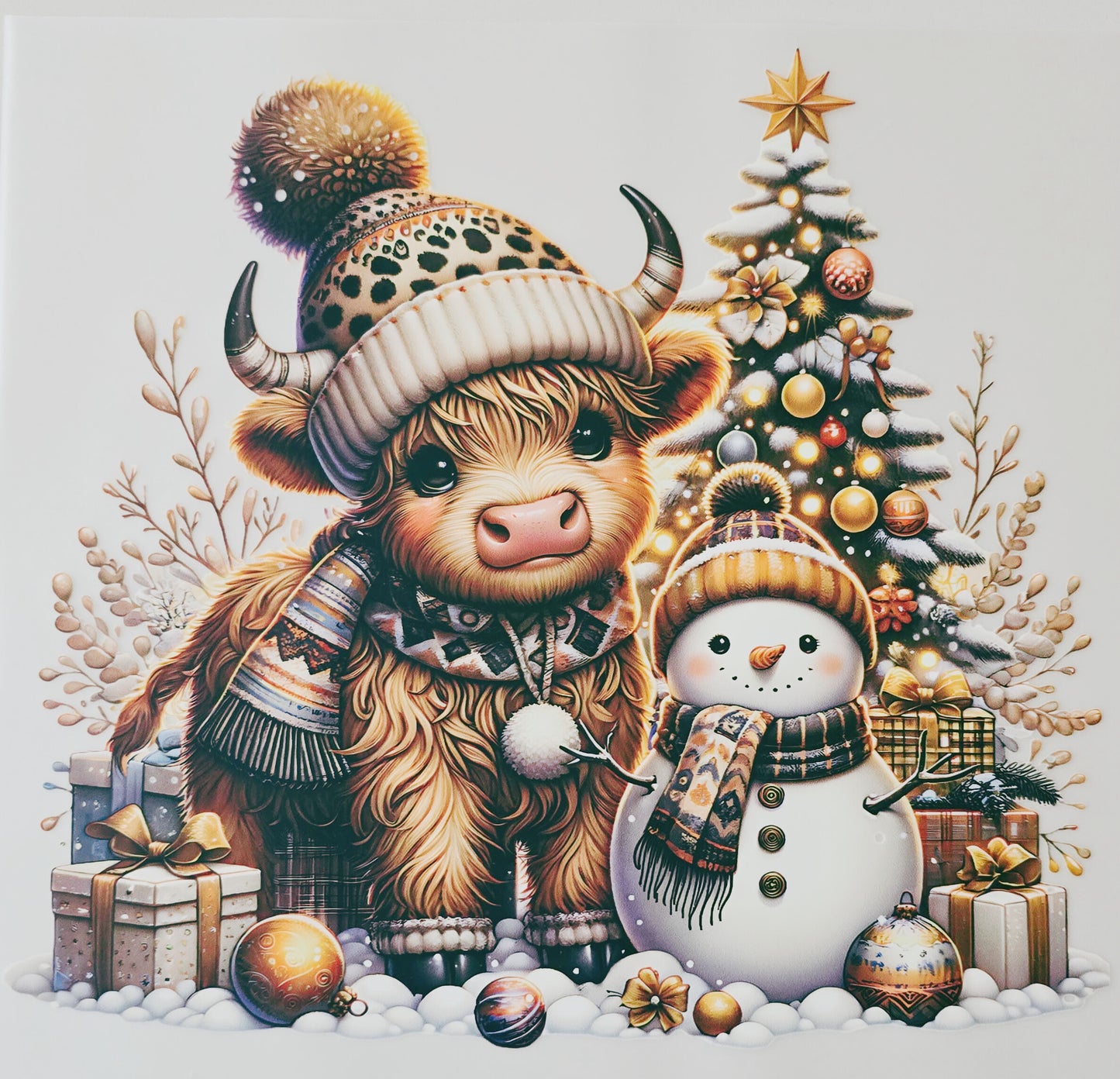 Gold Cow & Snowman