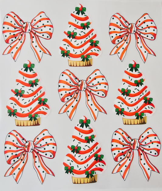 Christmas Tree Cakes & Bows