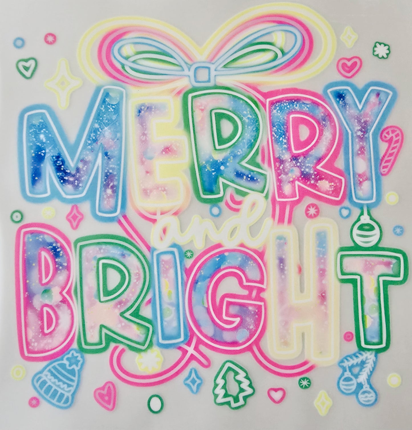 Neon Colored Merry & Bright