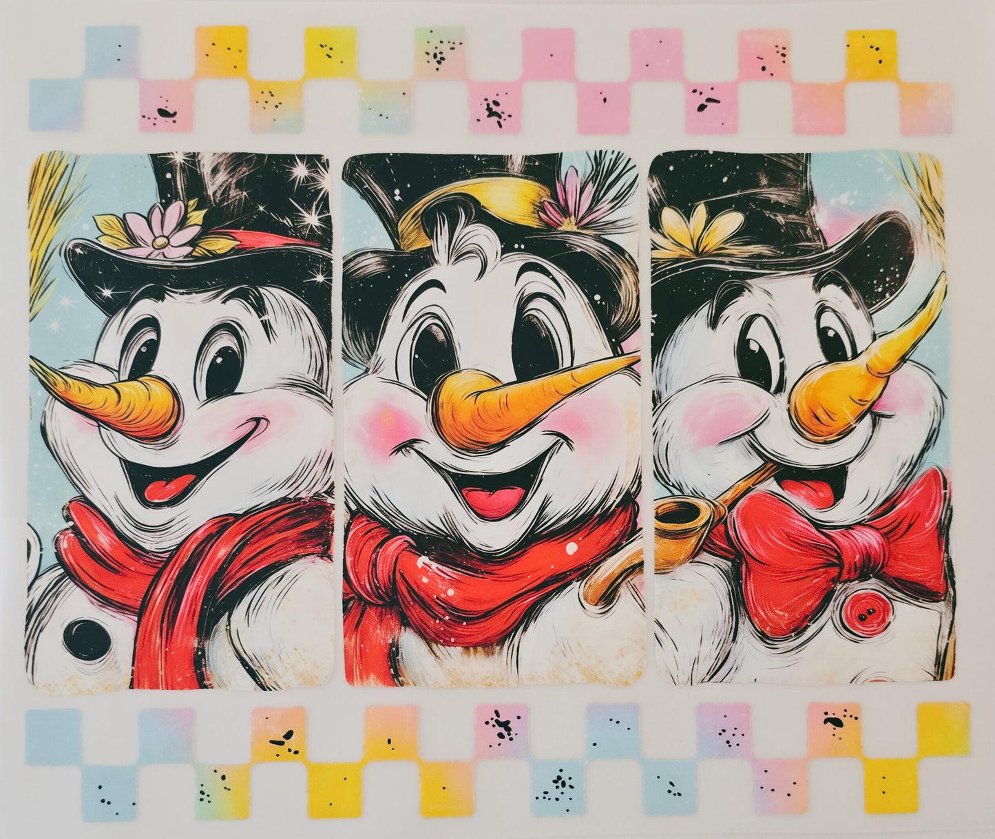 Checkered Snowman