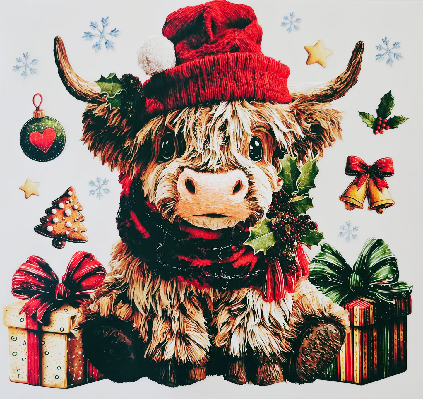 Christmas Highland Cow