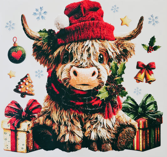 Christmas Highland Cow