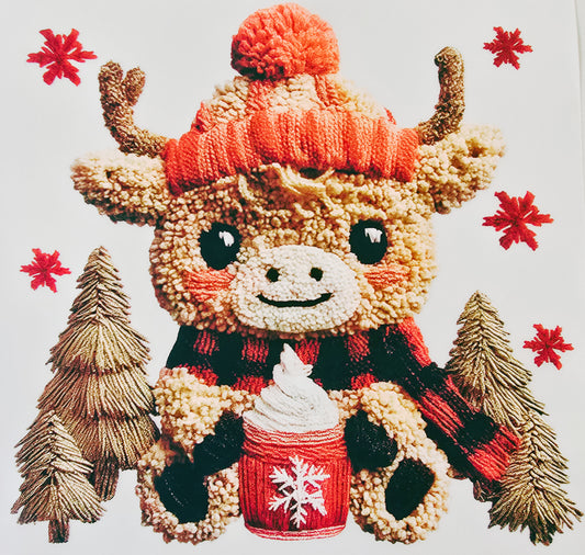 Highland Cow with Cocoa
