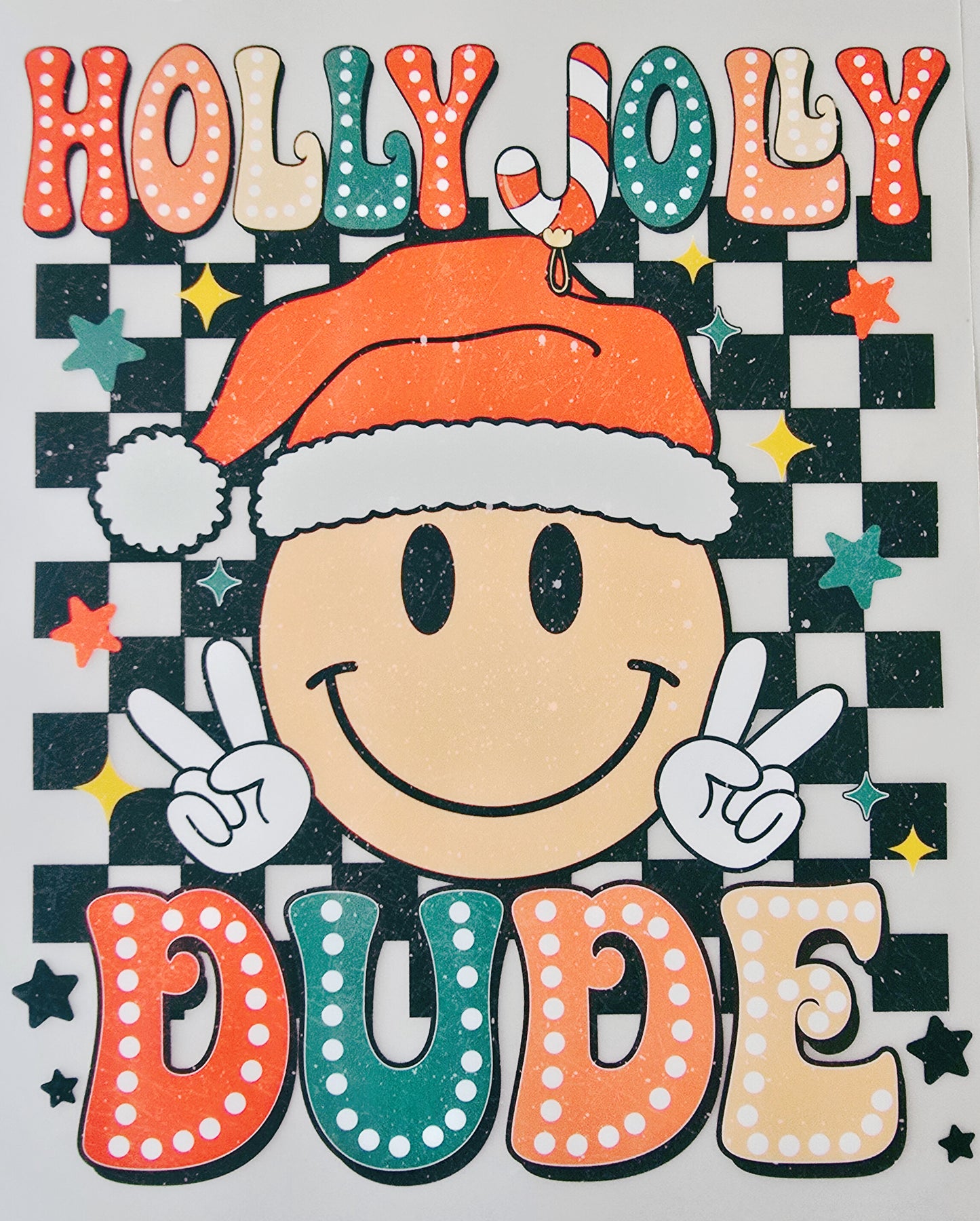 Checkered Holly Jolly Dude