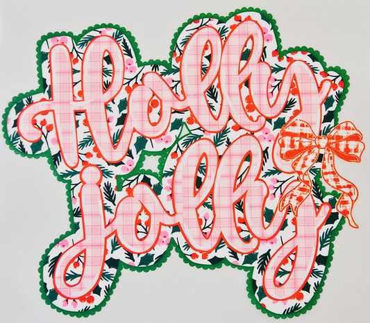 Pink/Green Holly Jolly