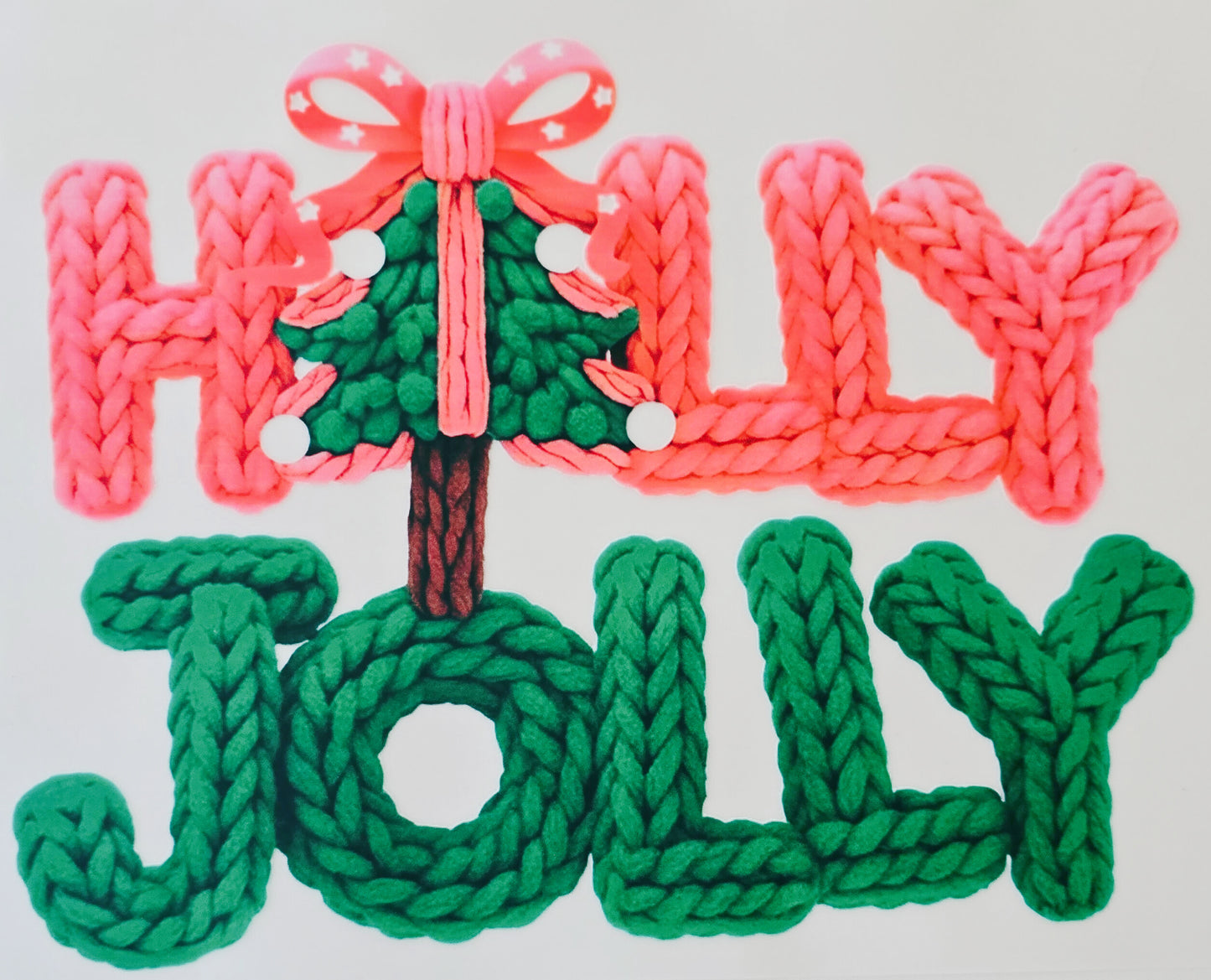 Pink/Green Holly Jolly