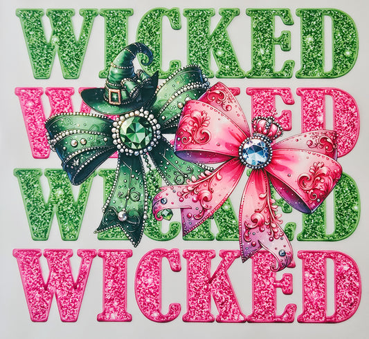 Green & Pink Wicked Bows