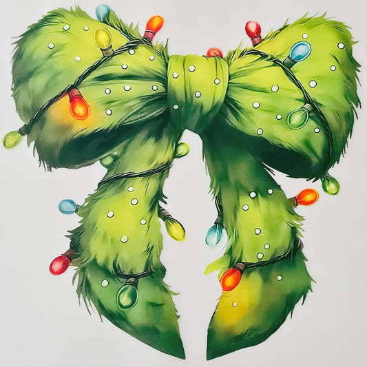 Grinch Bow with Lights