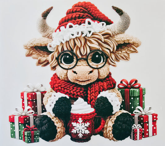 Christmas Cow with Presents (Kids)