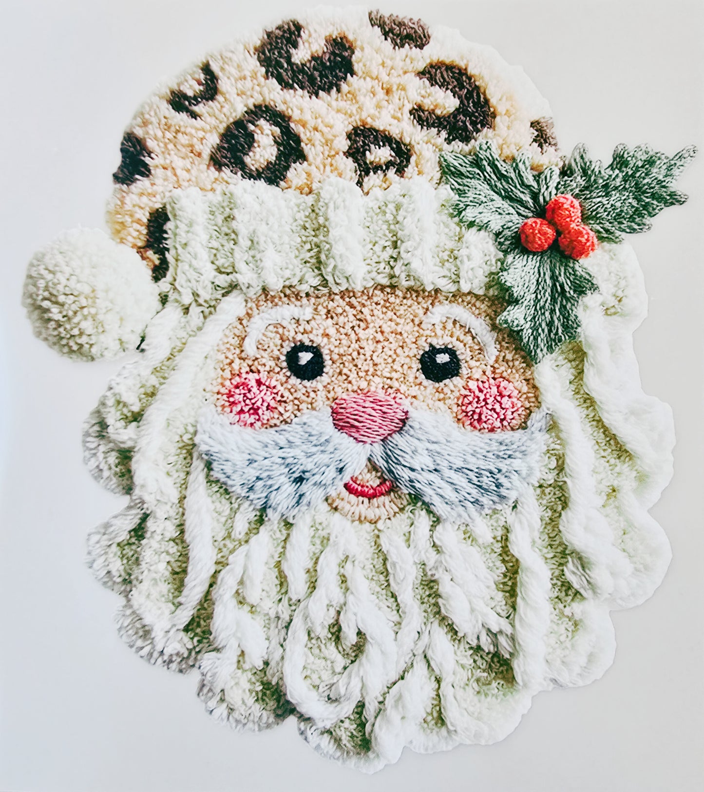 Leopard Print Hat Santa (Kids)