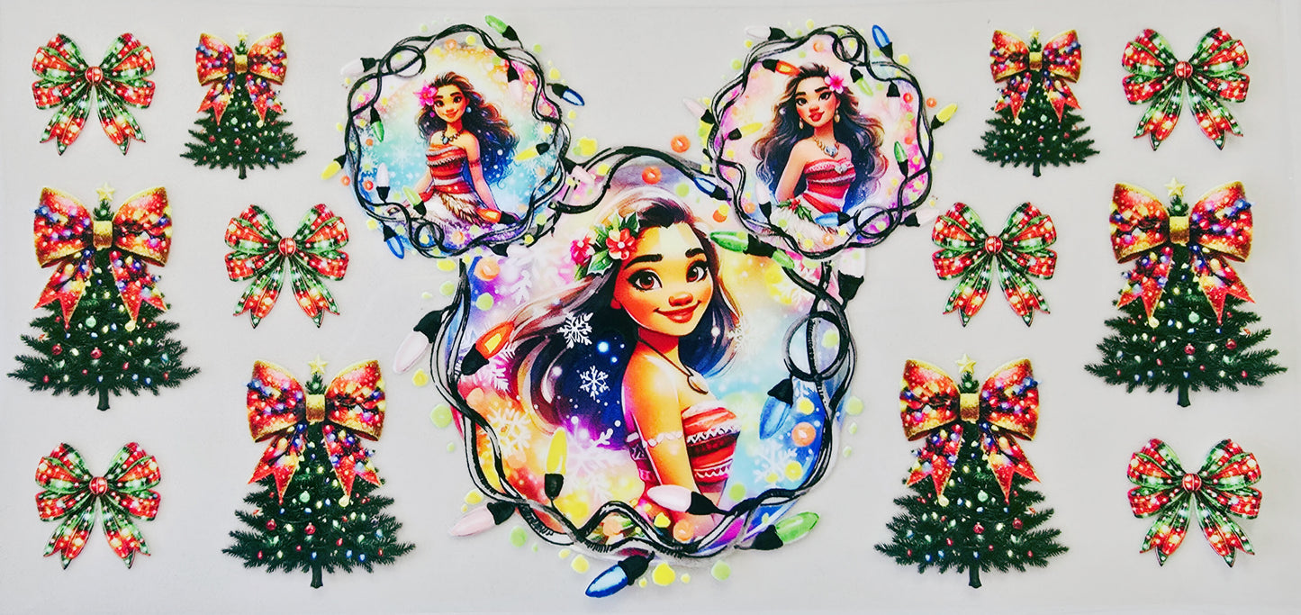 Princess Moana with Christmas Lights