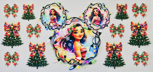 Princess Moana with Christmas Lights