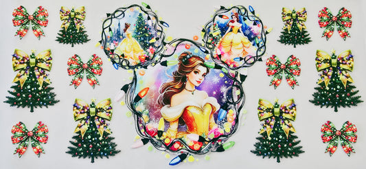 Princess Belle with Christmas Lights