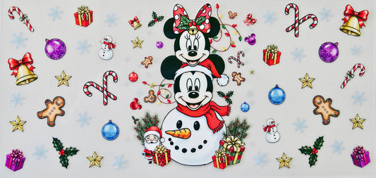 Mickey & Minnie Snowman