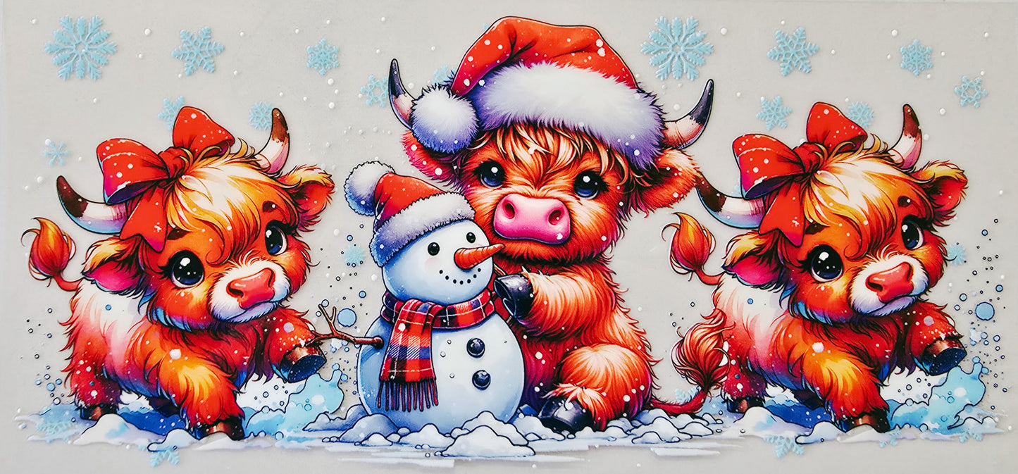 Christmas Cows & Snowman