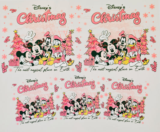 40oz Mickey & Friends Pink Christmas