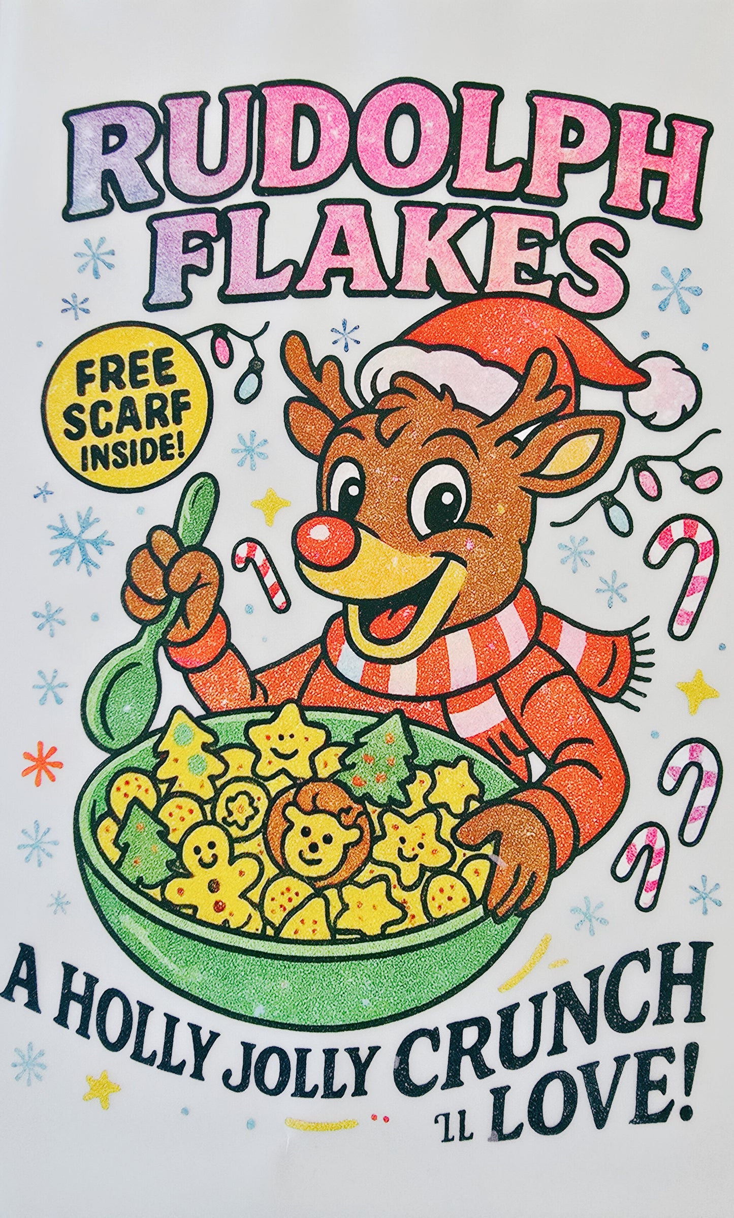Neon Colored Rudolph Flakes