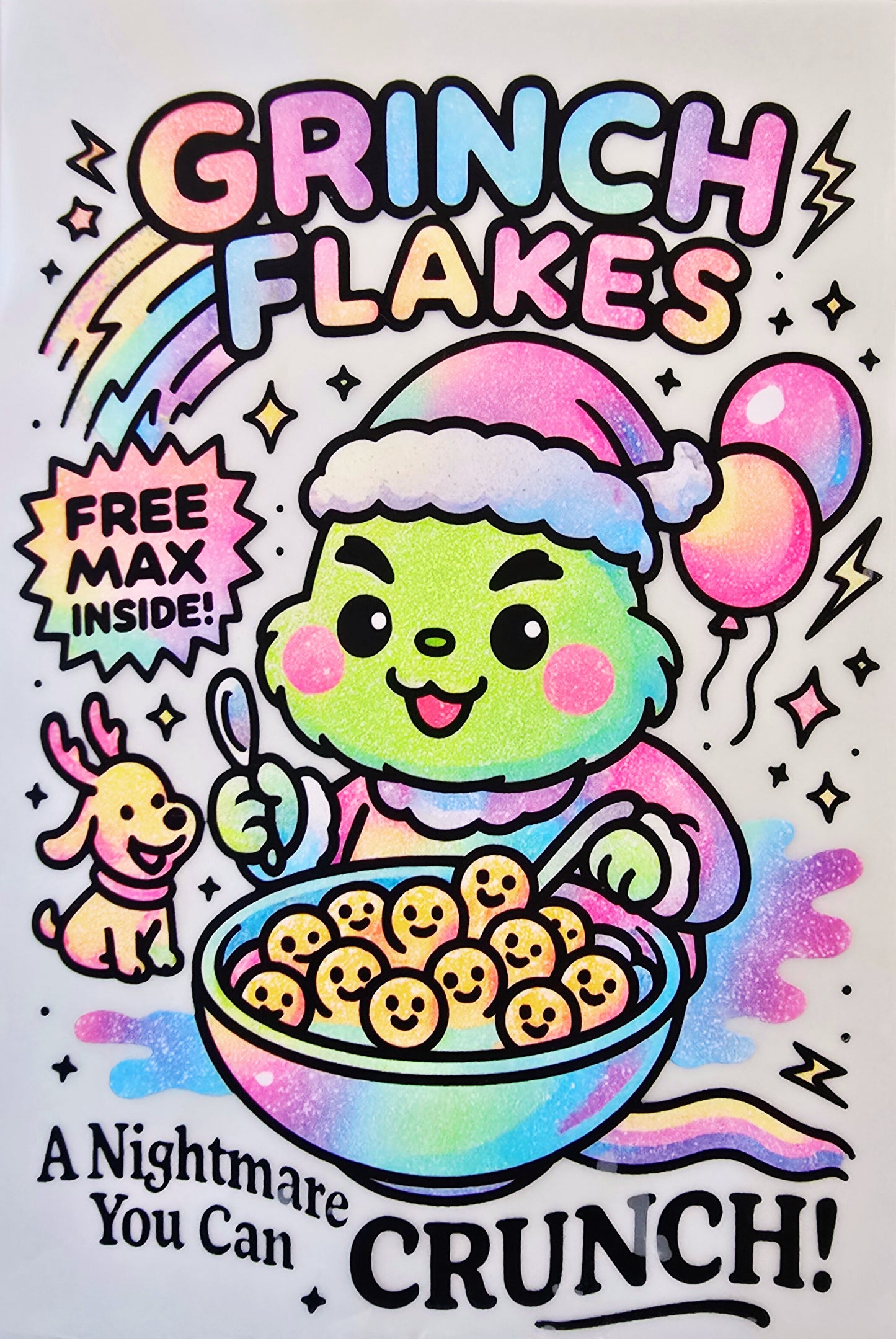 Neon Colored Grinch Flakes