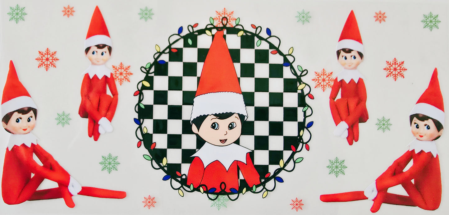 Checkered Elf on the Shelf