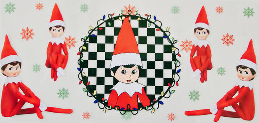 Checkered Elf on the Shelf