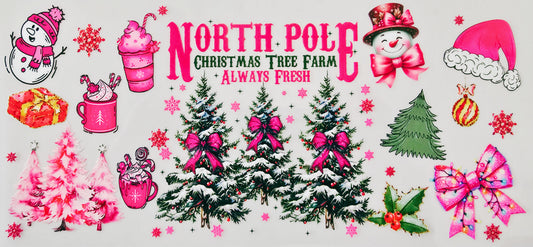 Pink North Pole Christmas Tree Farm