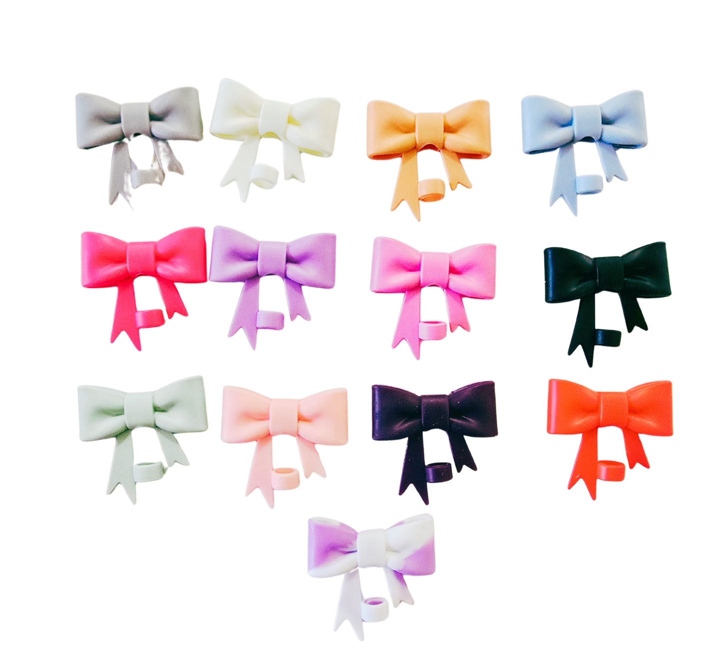 3D Bow Straw Toppers