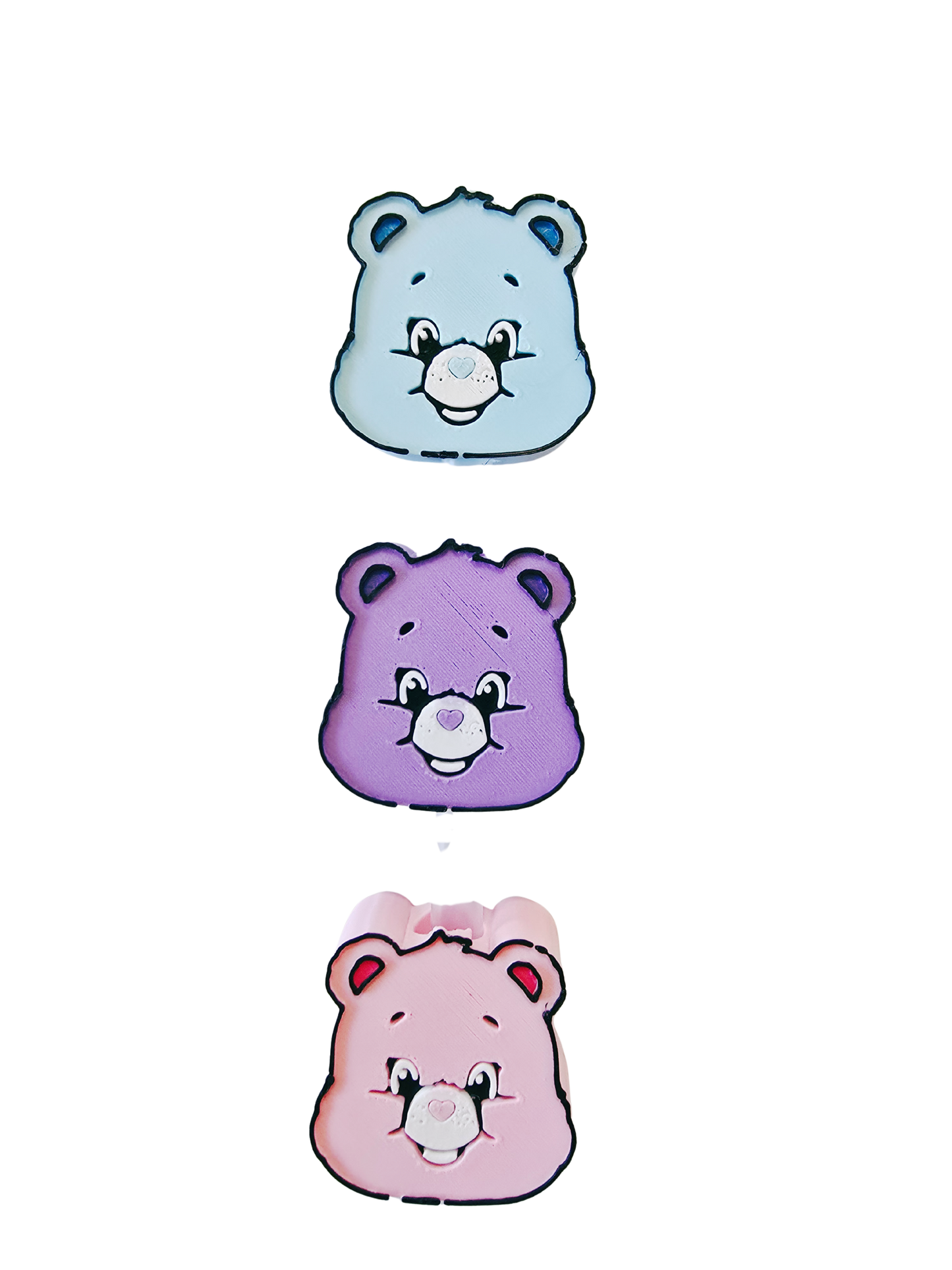 3D Care Bear Straw Toppers