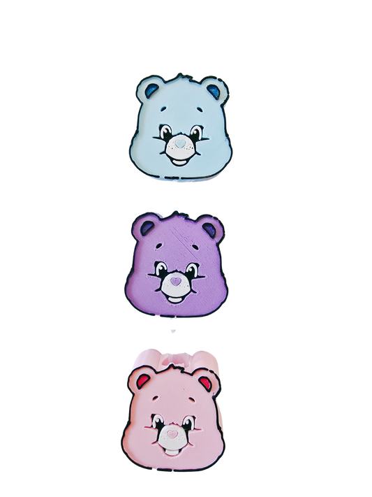 3D Care Bear Straw Toppers