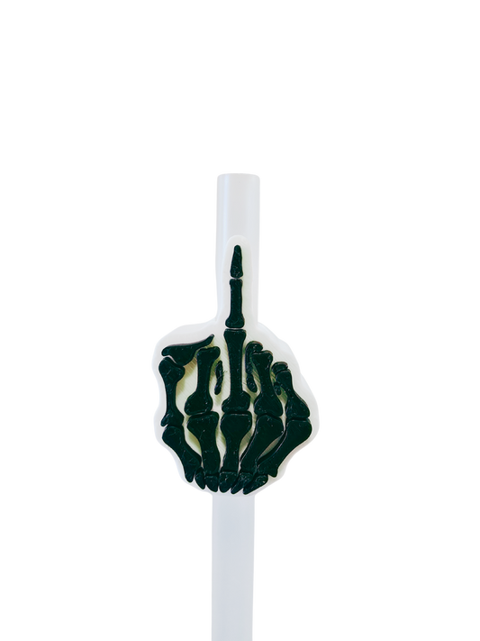 3D Middle Finger Straw Topper