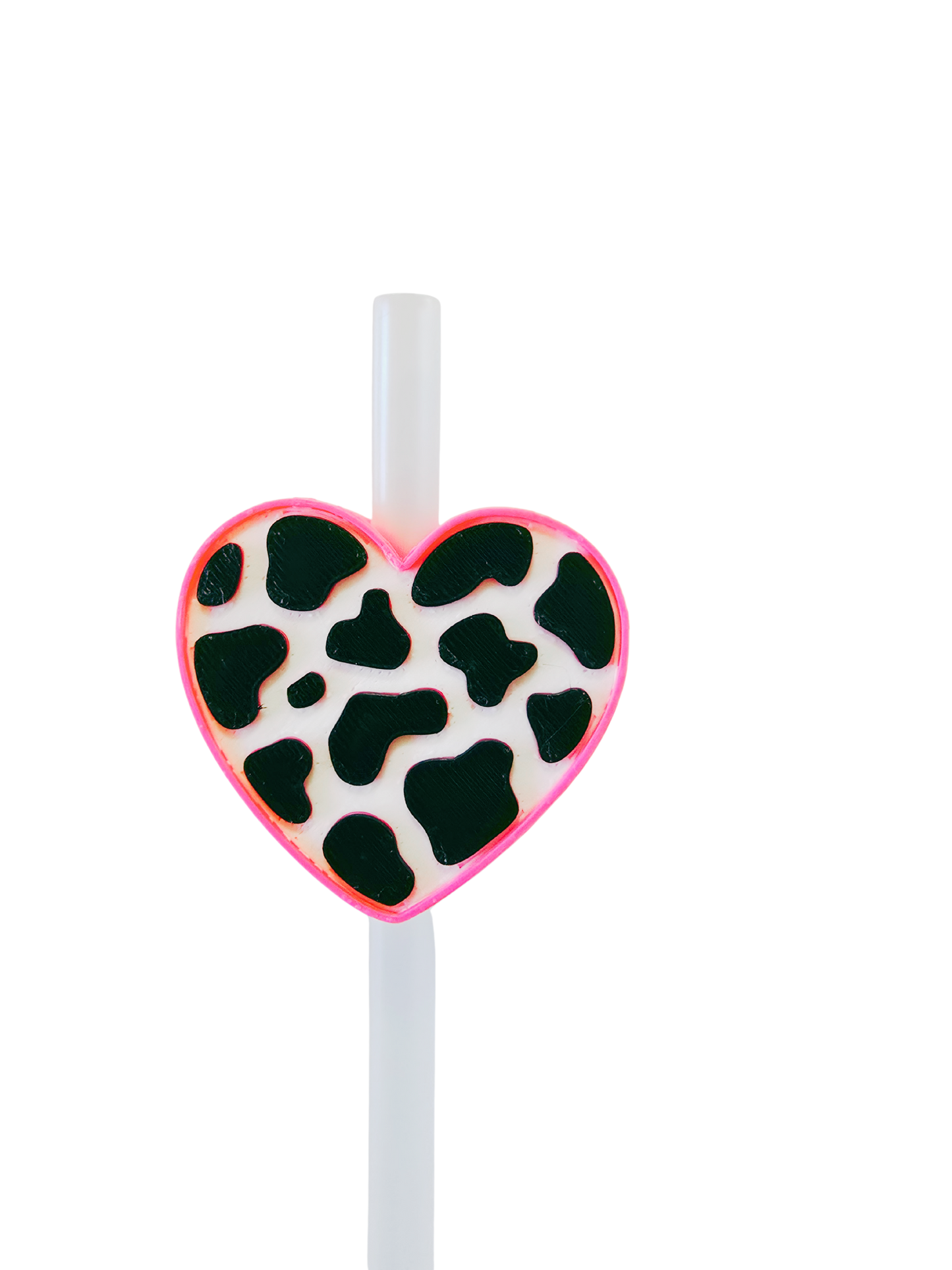 3D Cow Print Heart