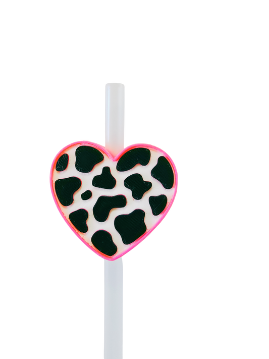 3D Cow Print Heart